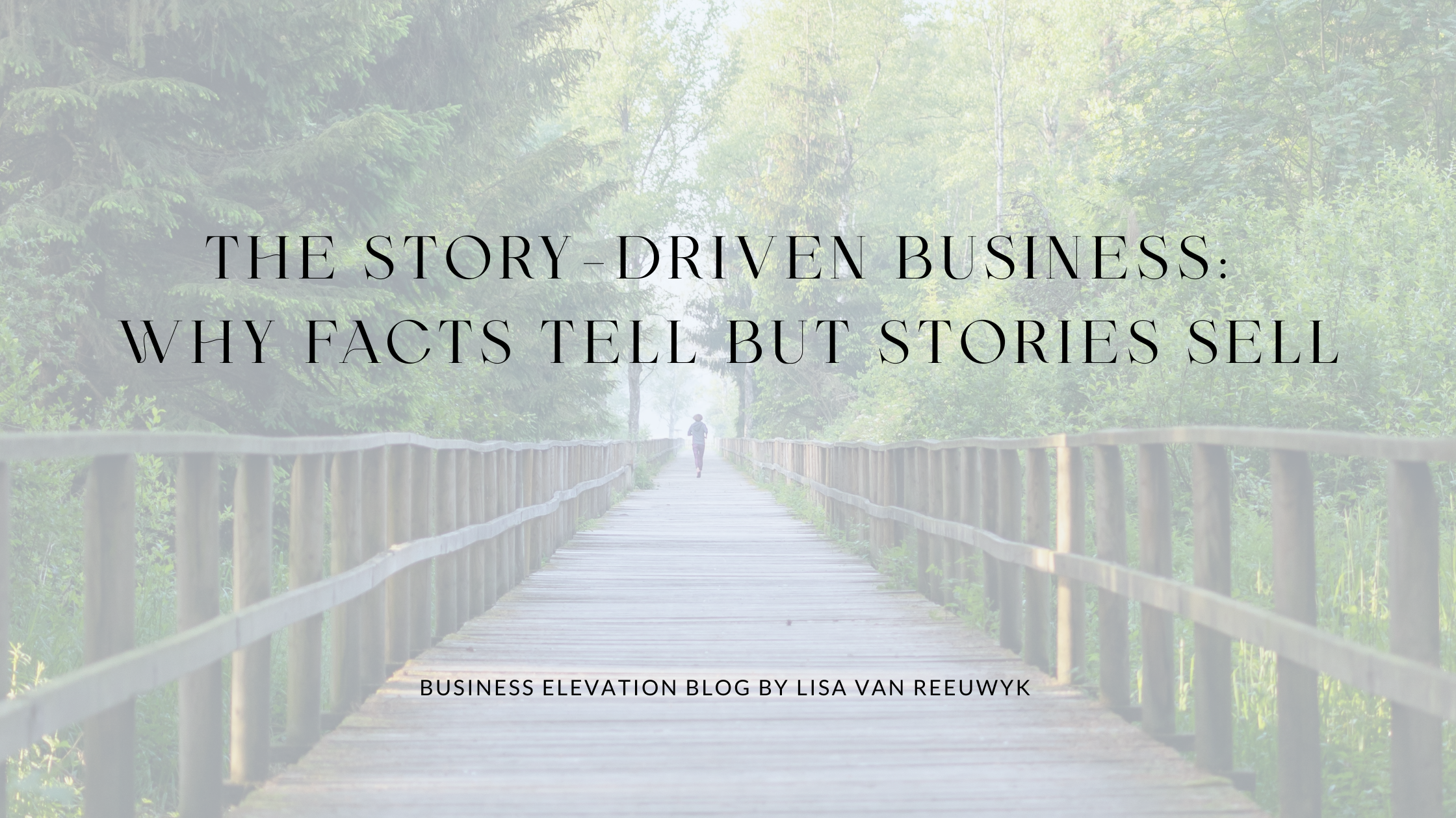 Story driven business, holistic business blog by sales coach Lisa van Reeuwyk