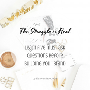 "The five must ask questions for building your brand" - @BloomLisa